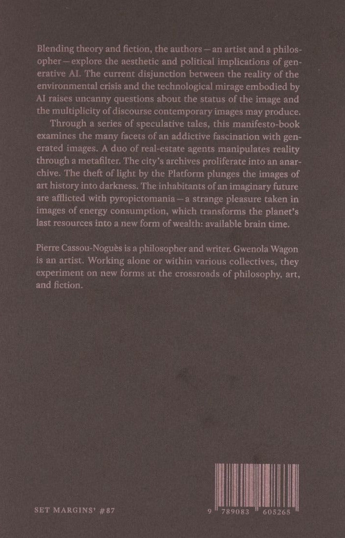 Pierre Cassou-Noguès & Gwenola Wagon — The Pyromaniac Images: Theory-Fiction of Generative AI, back cover