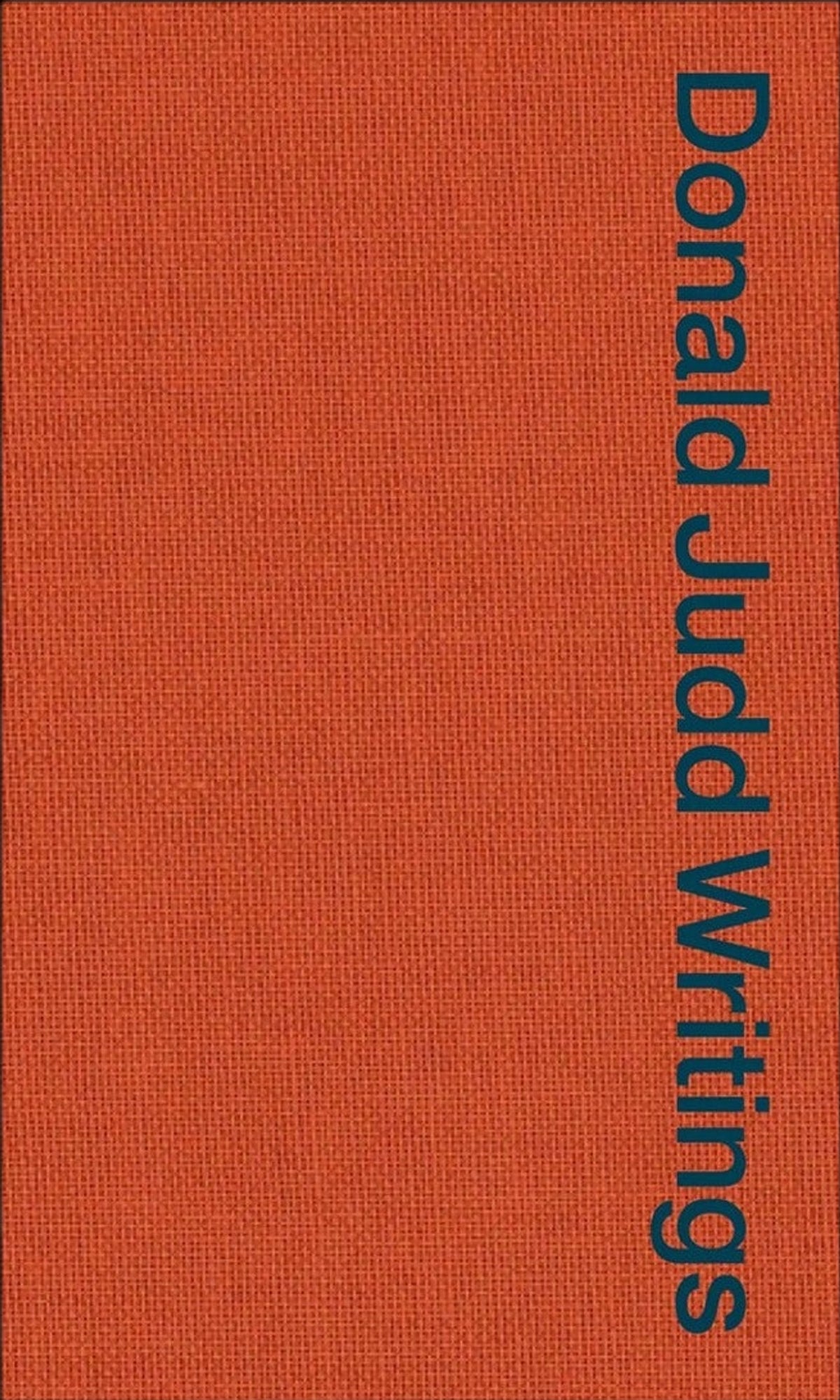 Donald Judd Writings, front cover