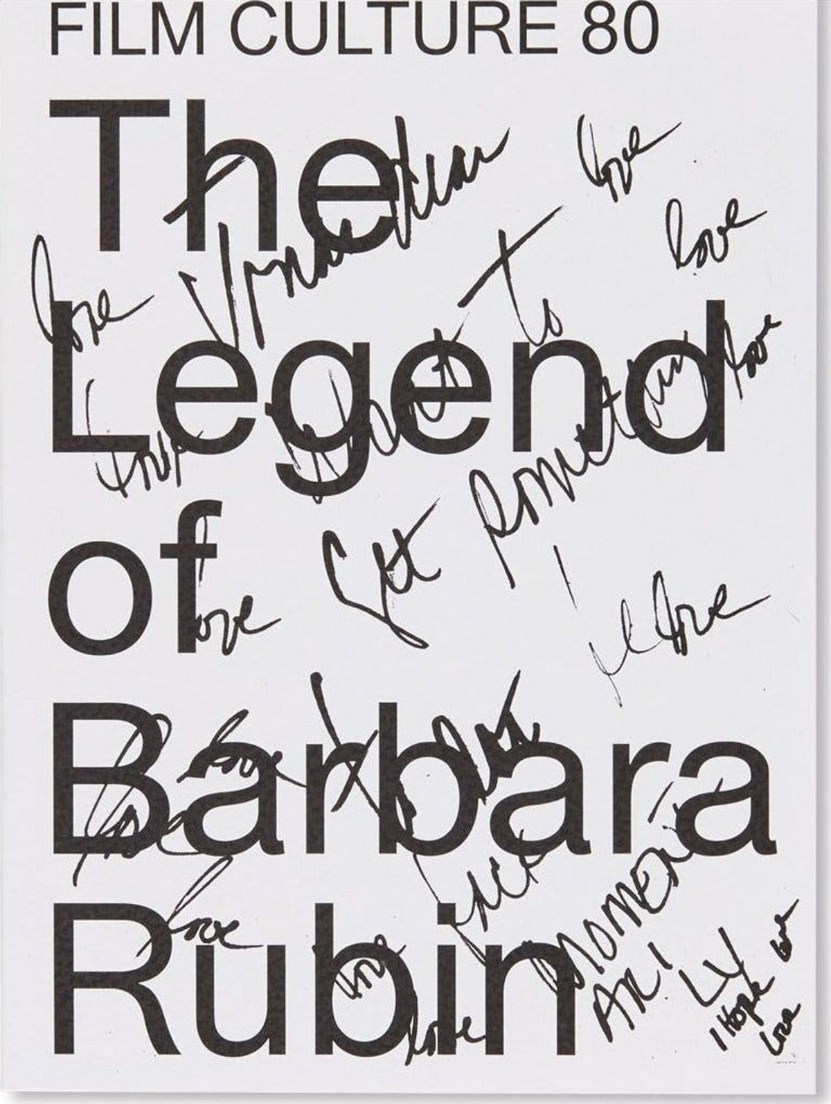 Film Culture — Issue 80: The Legend of Barbara Rubin, front cover