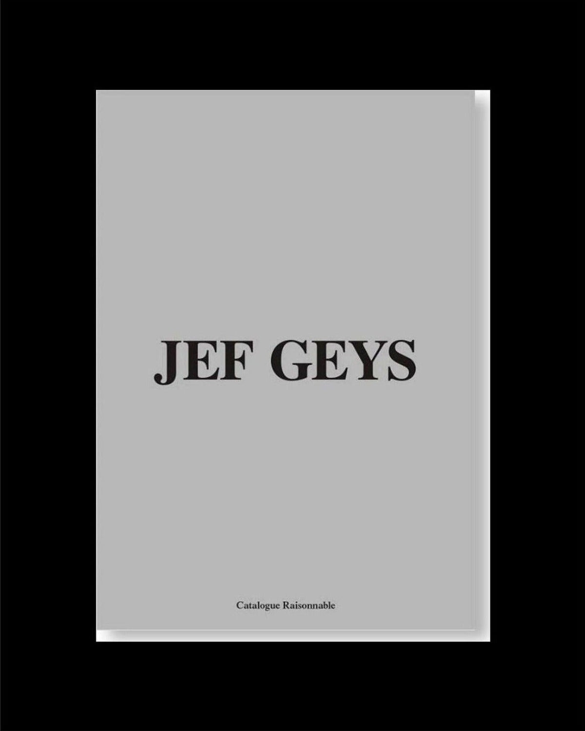 Jef Geys — Catalogue Raisonnable, front cover