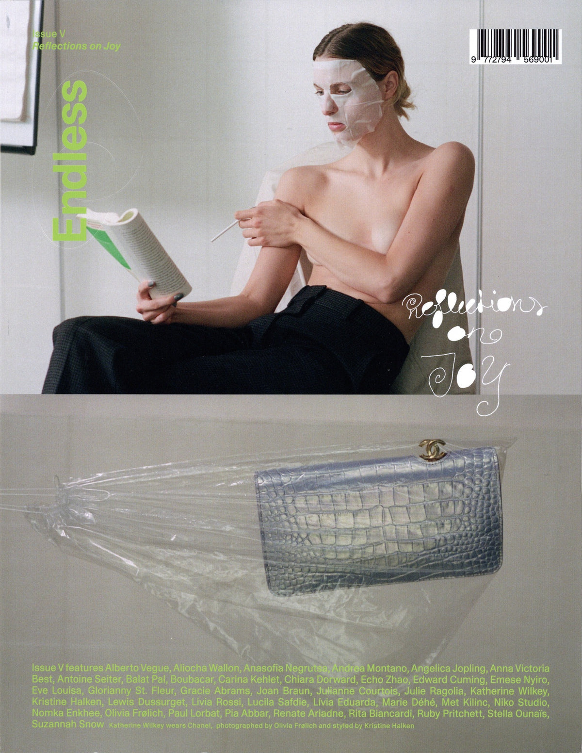 endless, Issue 5, cover: woman in a face mask with a Chanel bag