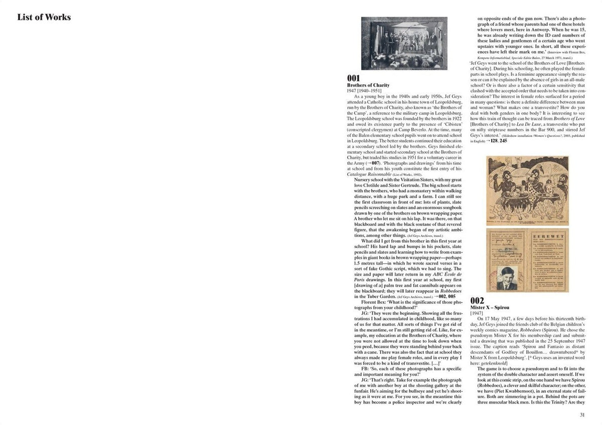 Jef Geys — Catalogue Raisonnable, inside pages 5