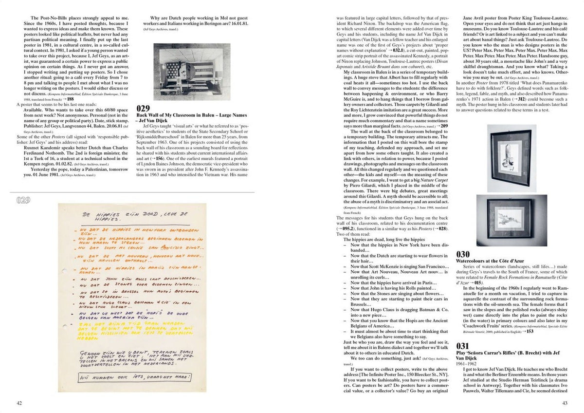 Jef Geys — Catalogue Raisonnable, inside pages 11
