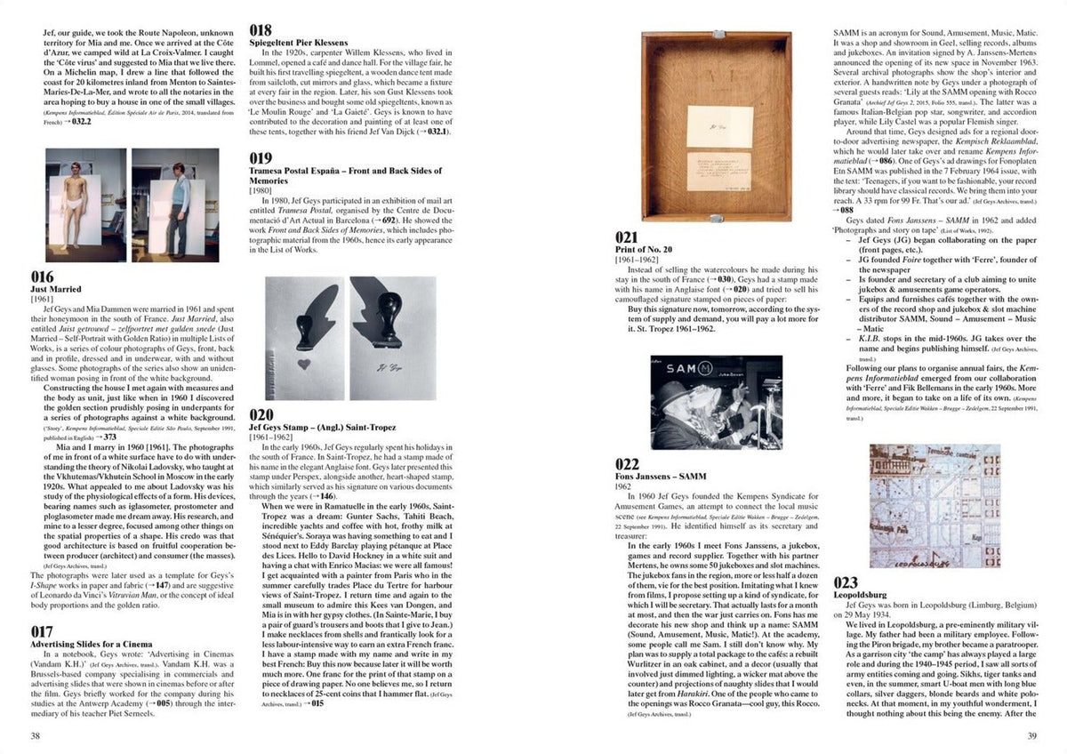 Jef Geys — Catalogue Raisonnable, inside pages 9