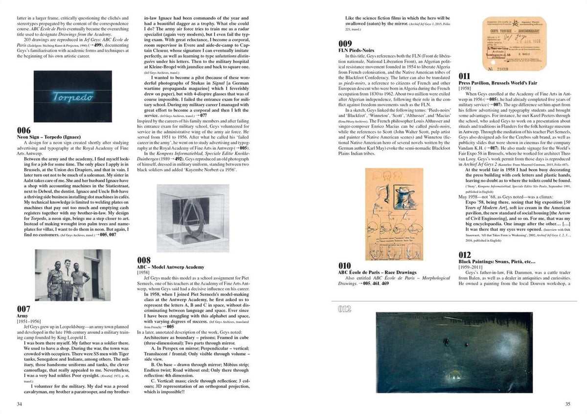 Jef Geys — Catalogue Raisonnable, inside pages 7