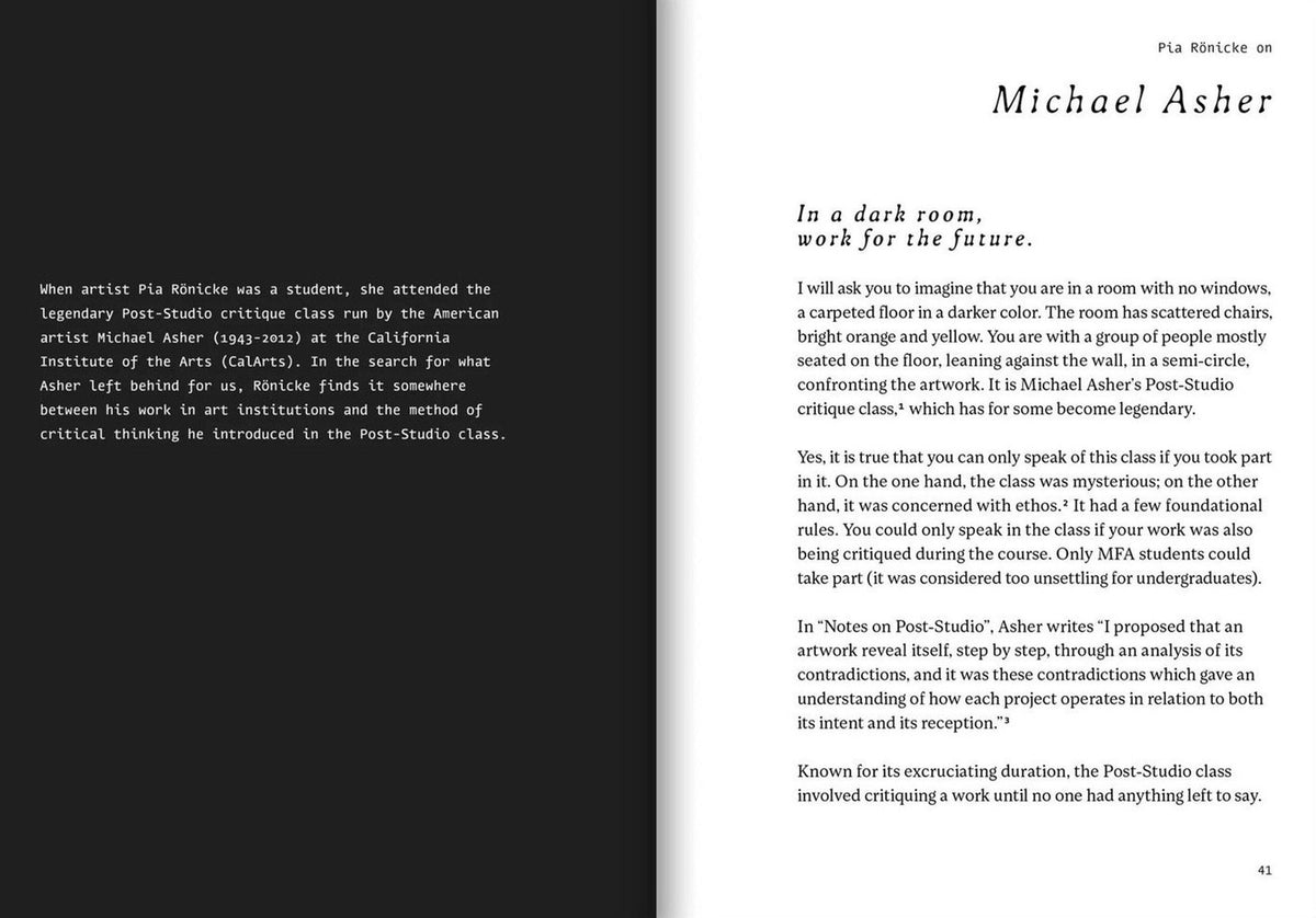 Twilights: Essays on Artists' Late Work, inside pages 5