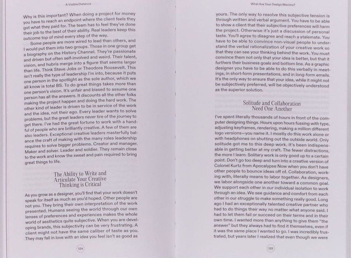 Matt Owens, A Visible Distance: Craft, Creativity, and the Business of Design, inside pages 4