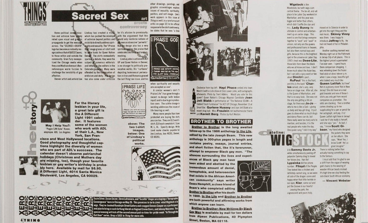 THING: Issues 1 to 10, 1989 to 1993, inside pages 5