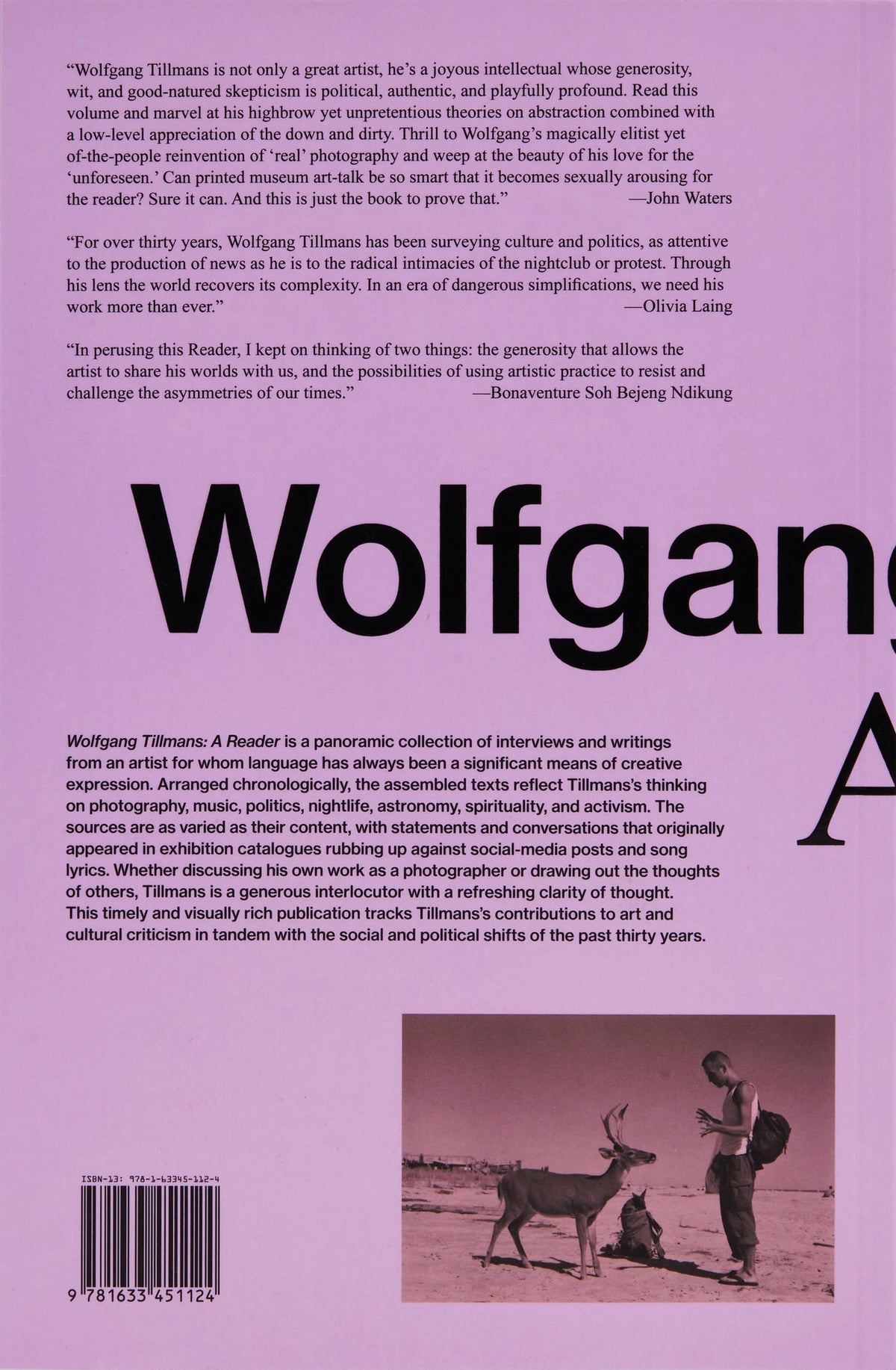 Wolfgang Tillmans — A Reader, back cover