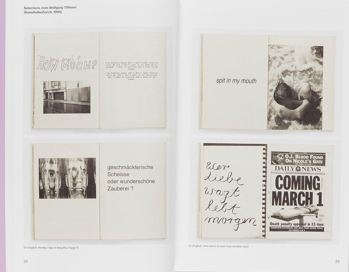 Wolfgang Tillmans — A Reader, inside pages
