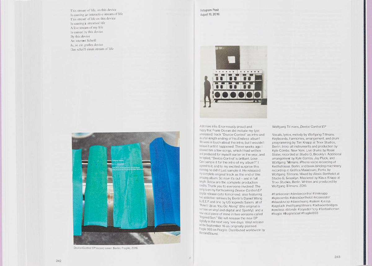 Wolfgang Tillmans — A Reader, inside pages