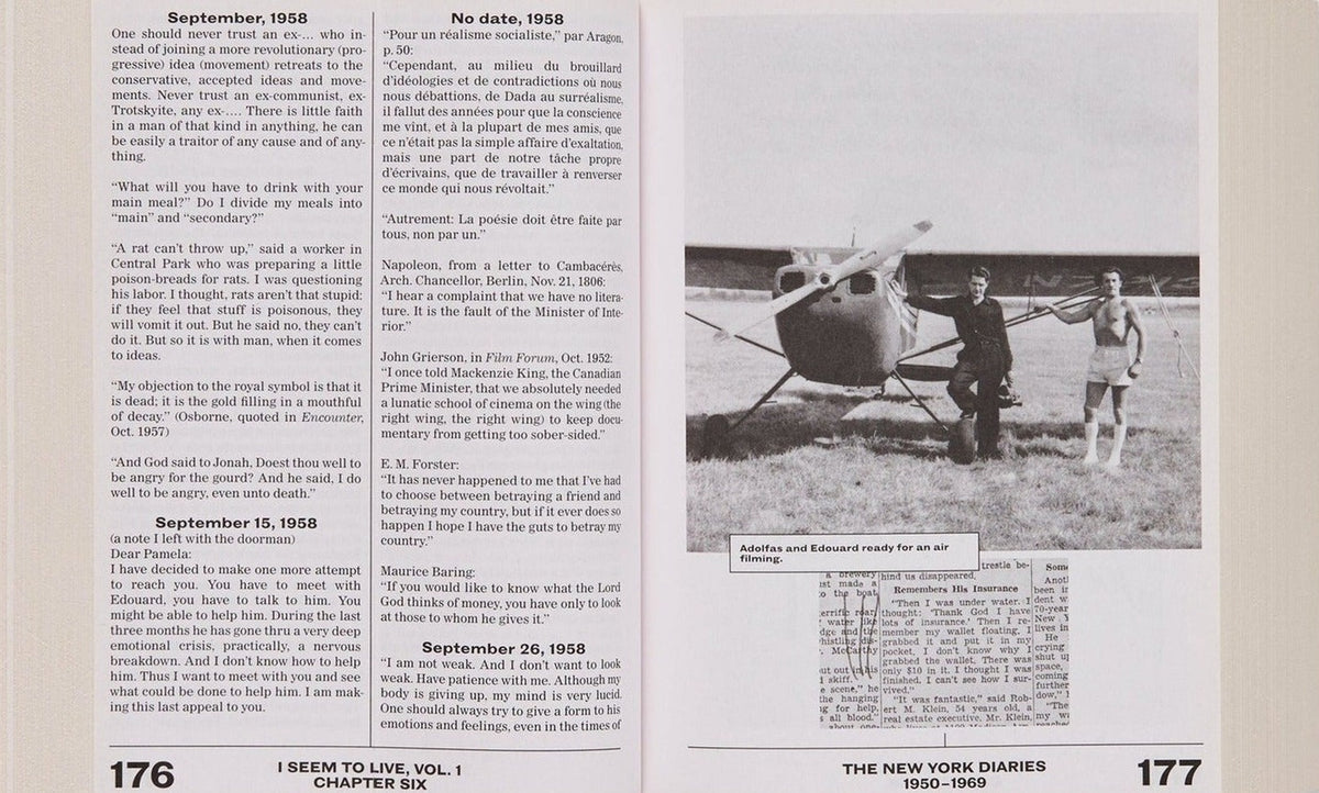 Jonas Mekas, I Seem to Live: The New York Diaries (1950 to 1969), Volume 1, inside pages 5