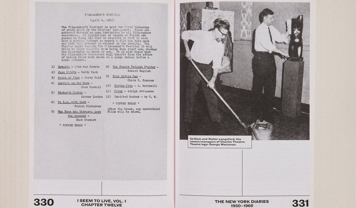 Jonas Mekas, I Seem to Live: The New York Diaries (1950 to 1969), Volume 1, inside pages 8