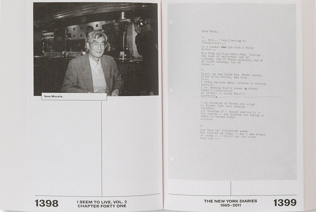 Jonas Mekas, I Seem to Live: The New York Diaries 1969 to 2011, Volume 2, inside pages 11