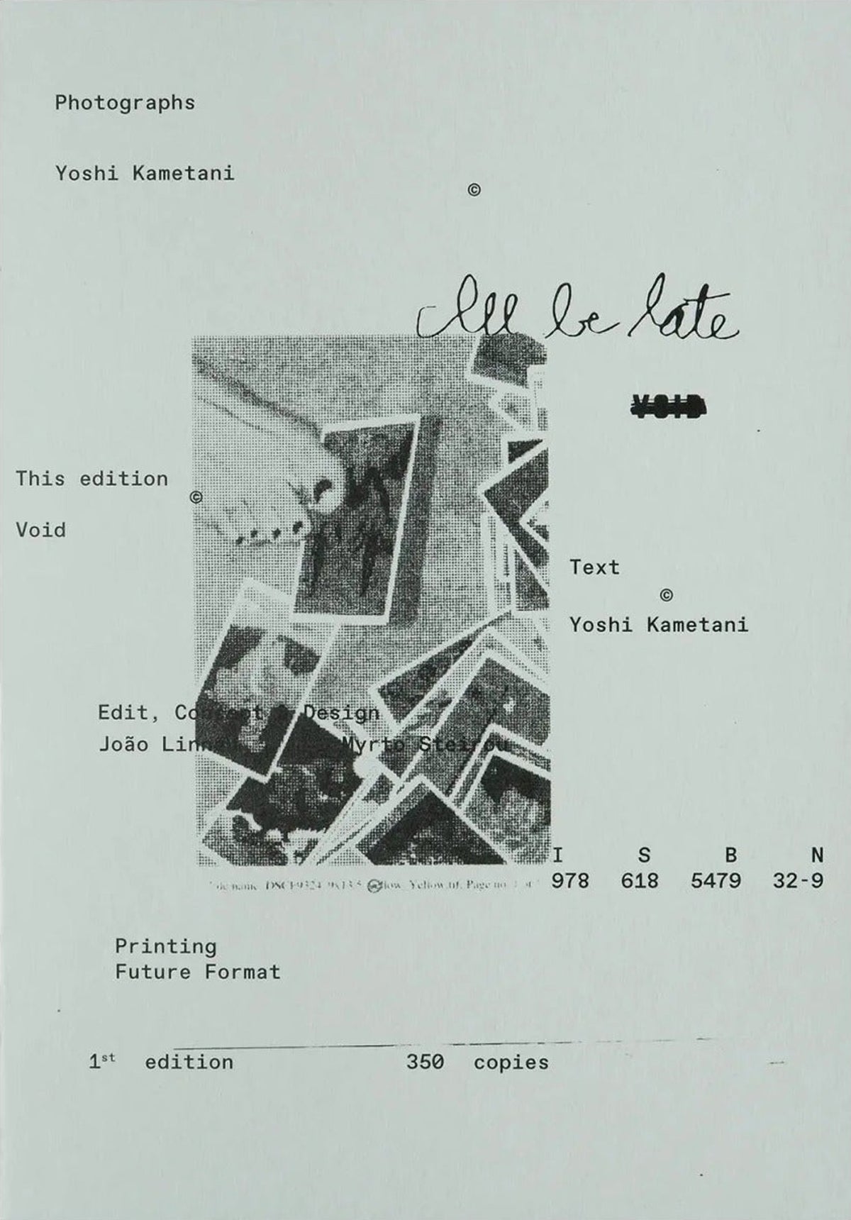 Yoshi Kametani — I'll Be Late, front cover