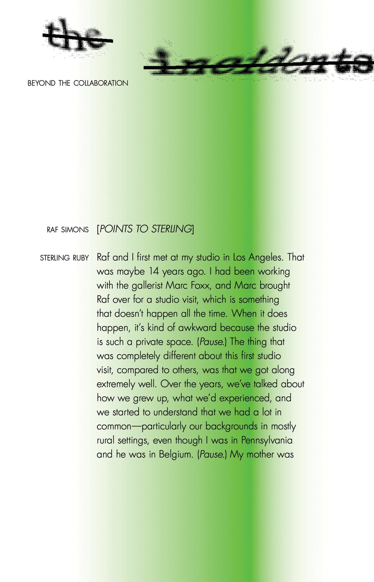 Sterling Ruby & Raf Simons — Beyond the Collaboration, front cover