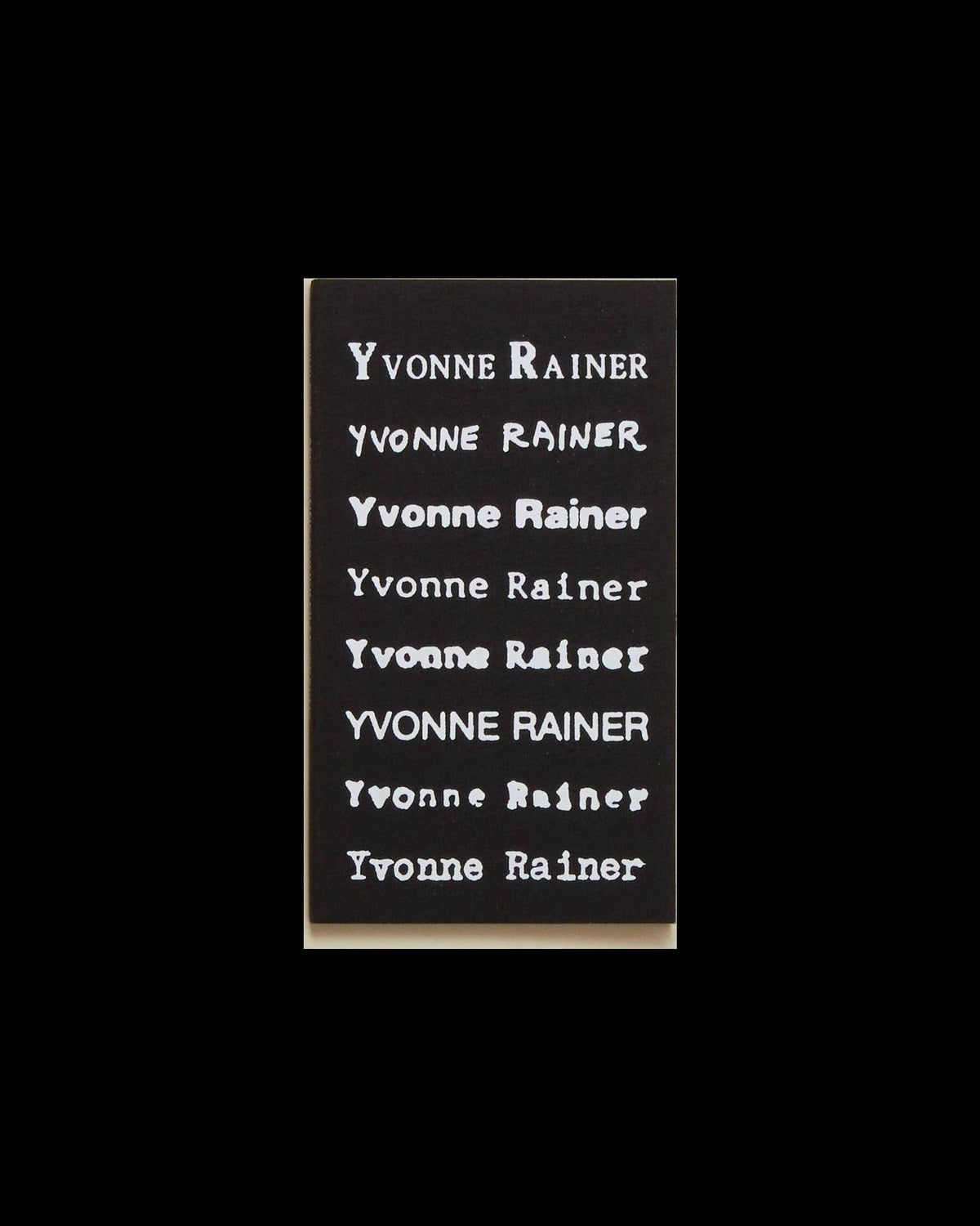 Privilege: An Yvonne Rainer Filmography, inside pages 2