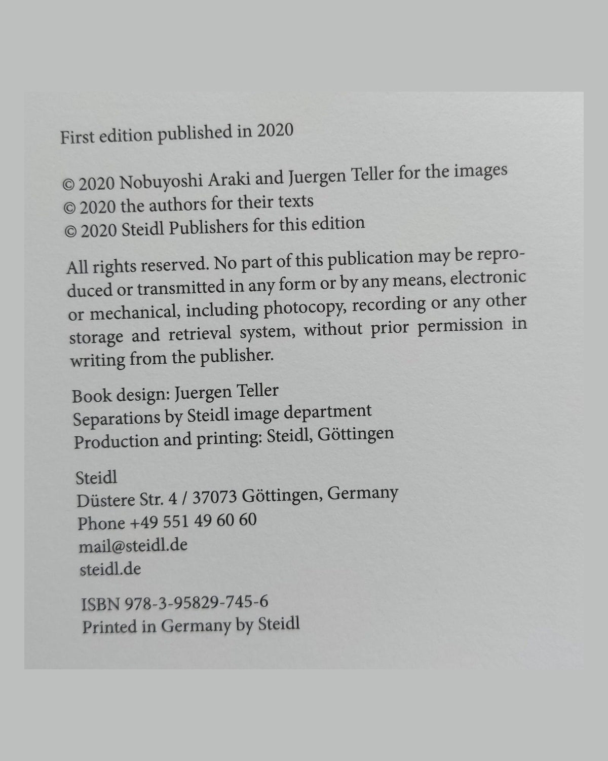 Nobuyoshi Araki & Juergen Teller — Leben und Tod, inside pages 7