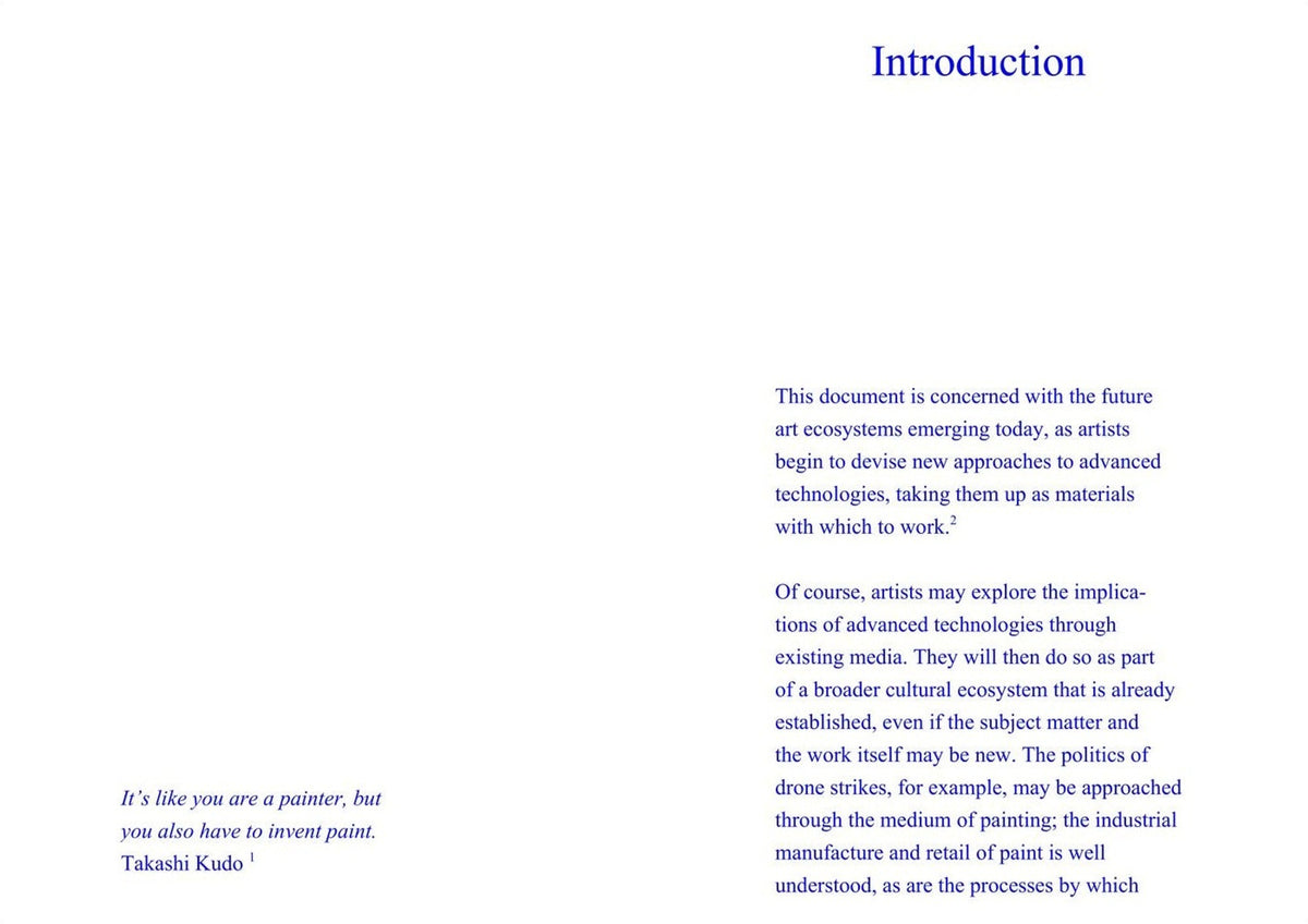 Future Art Ecosystems 1: Art x Advanced Technologies, inside pages 2