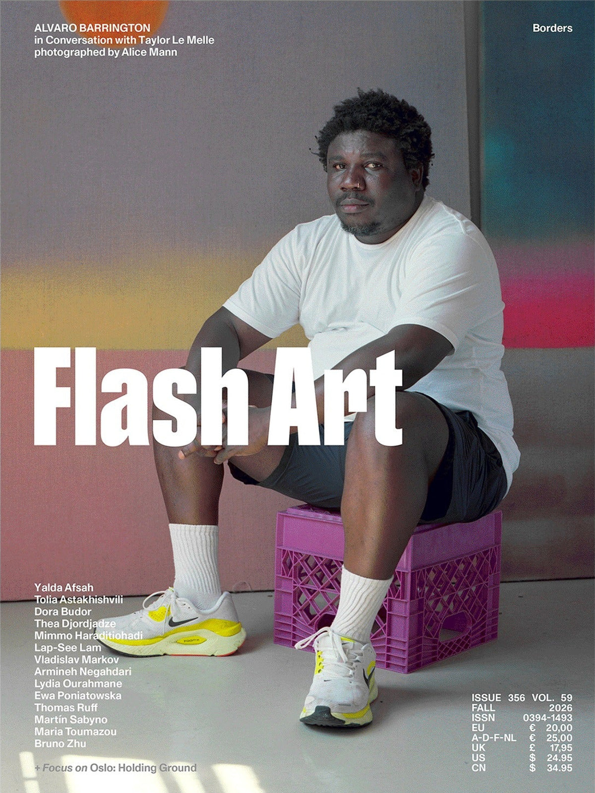 Flash Art — Issue 356: Borders, Alvaro Barrington cover
