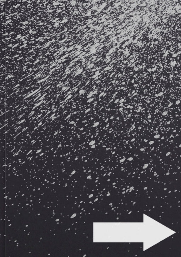 Simone Books Acid Magazine Issue 8 Water with a black cover featuring white paint splatter and a white arrow icon
