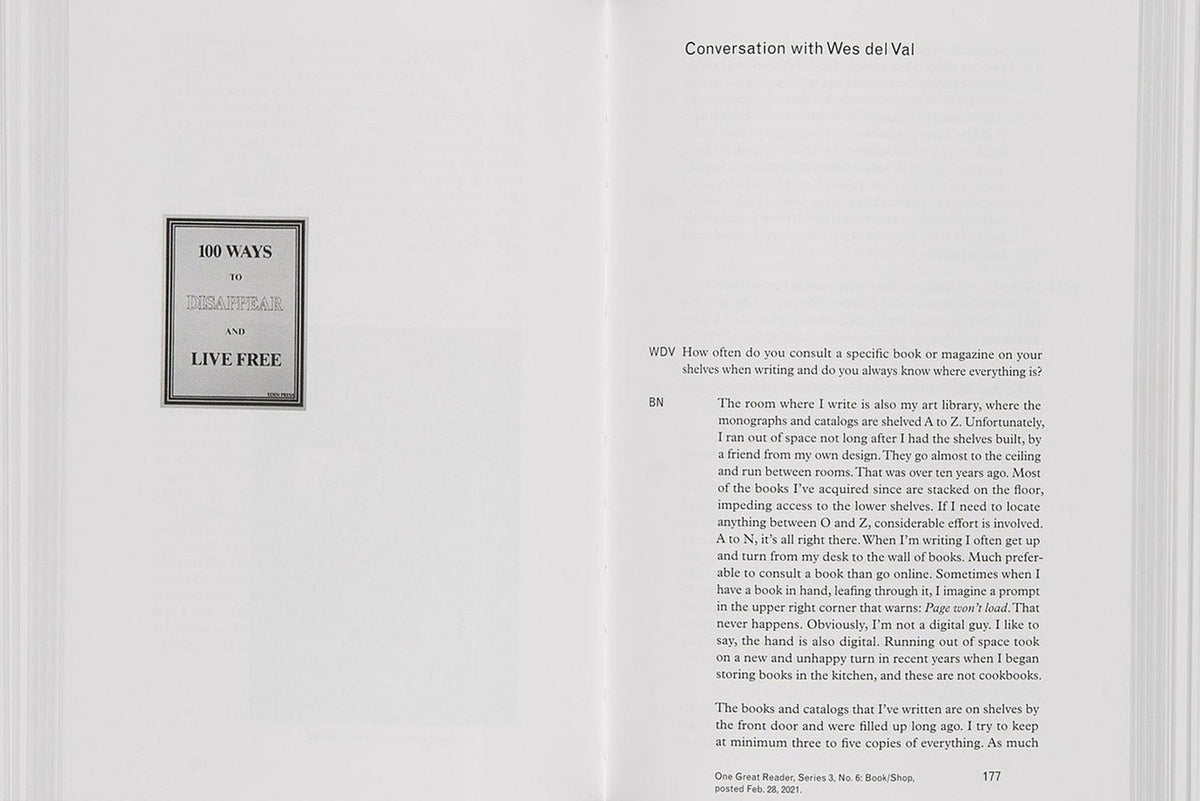 Bob Nickas, Corrected Proofs: Previously Unpublished, Uncollected, Unwanted, inside pages 6