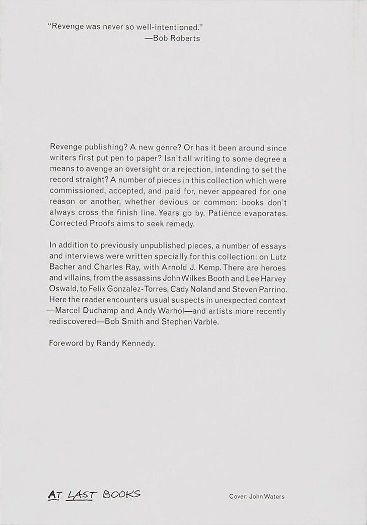 Bob Nickas, Corrected Proofs: Previously Unpublished, Uncollected, Unwanted, inside pages 14