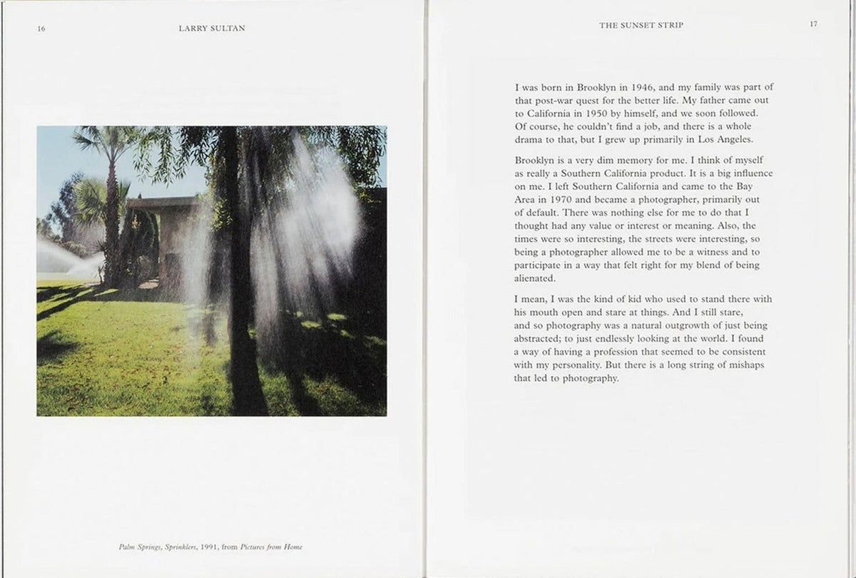 Larry Sultan, Water Over Thunder: Selected Writings, inside pages 2