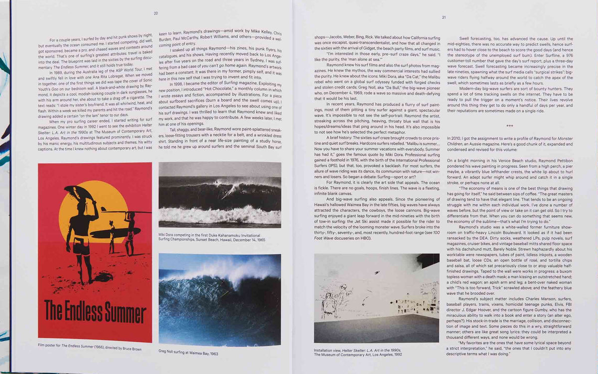Raymond Pettibon — Point Break: Surfers and Waves, inside pages