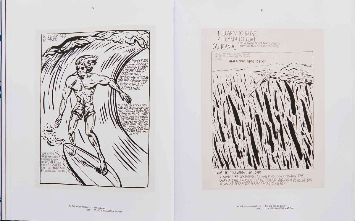 Raymond Pettibon — Point Break: Surfers and Waves, inside pages