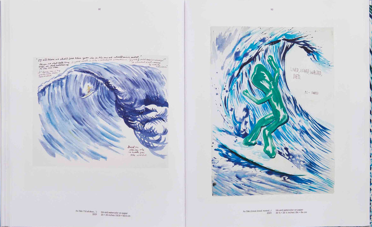 Raymond Pettibon — Point Break: Surfers and Waves, inside pages