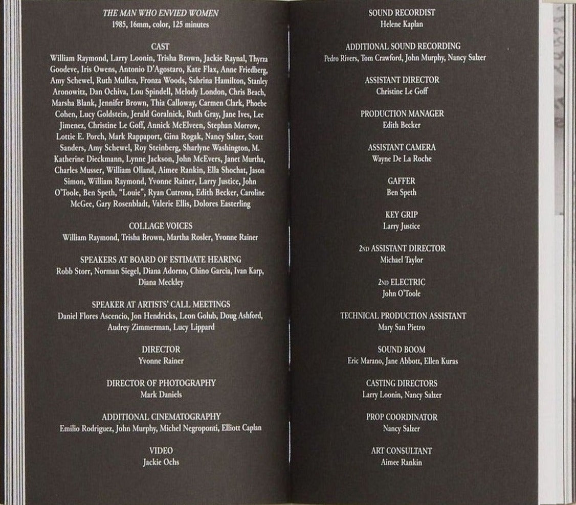 Privilege: An Yvonne Rainer Filmography, inside pages 4