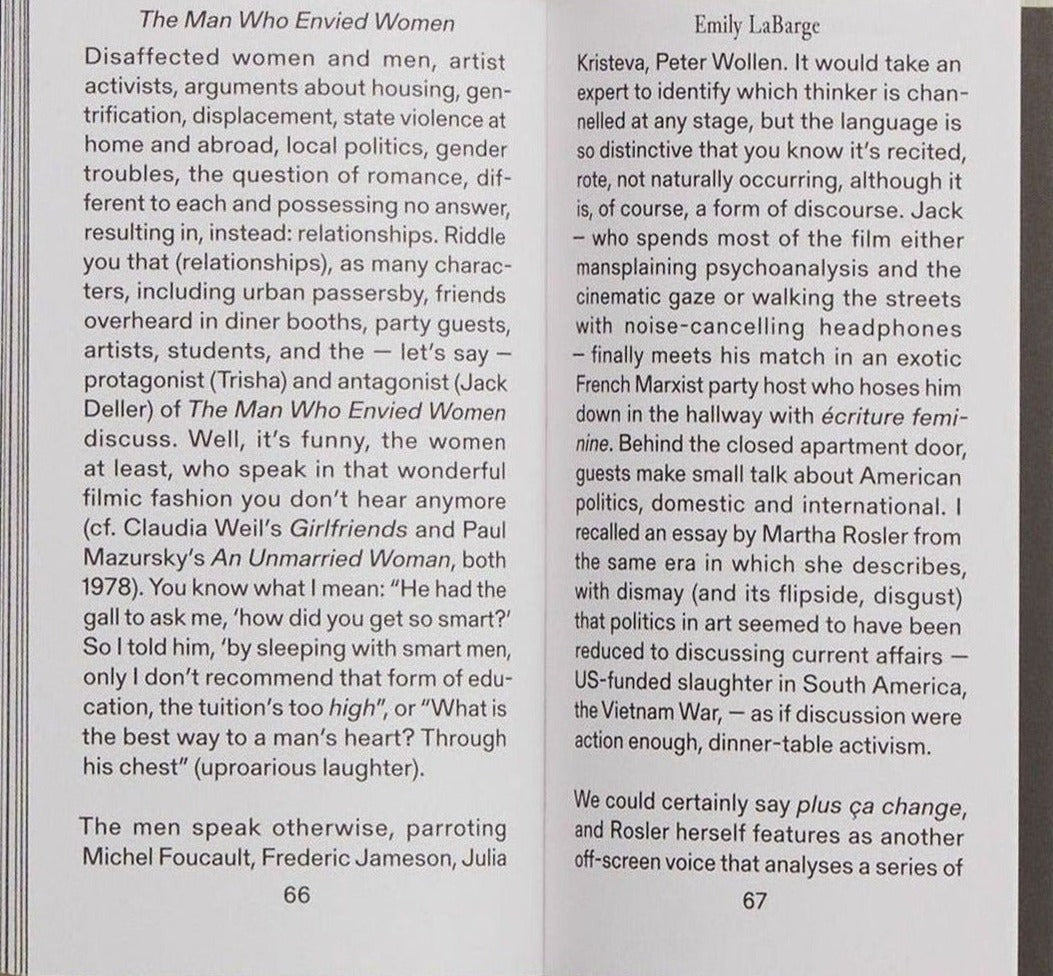 Privilege: An Yvonne Rainer Filmography, inside pages 5