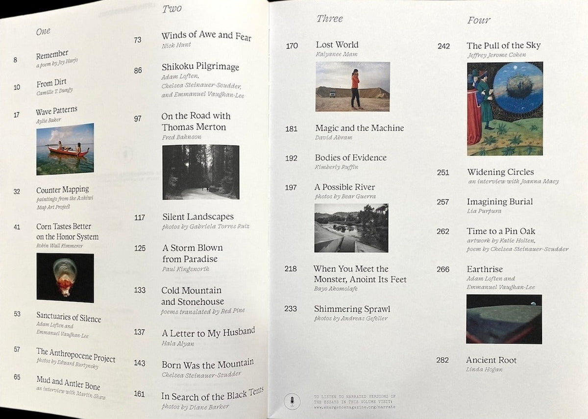 Emergence Magazine — Volume 1, inside pages 6