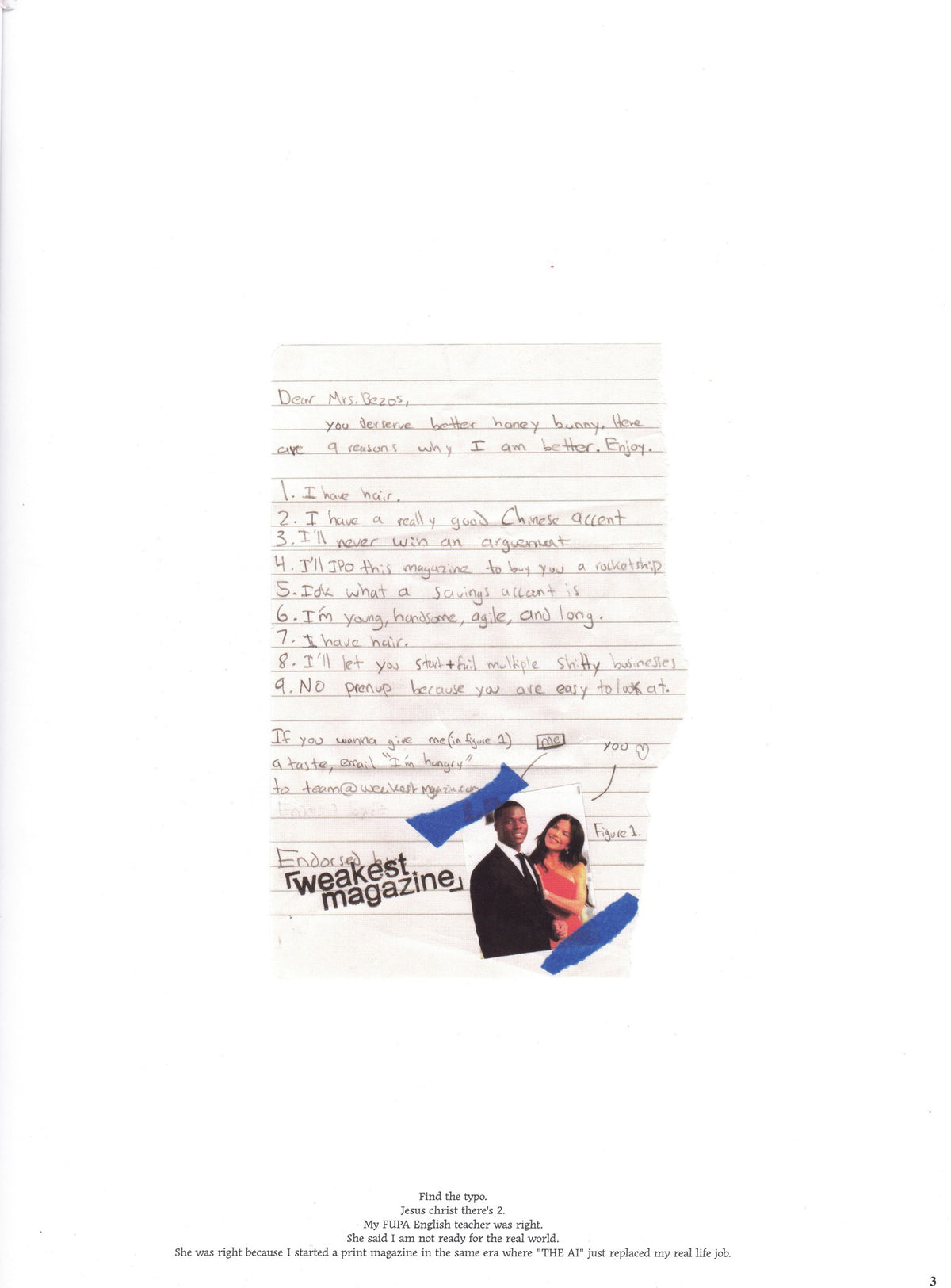 Weakest Magazine — Issue 2, inside pages 1