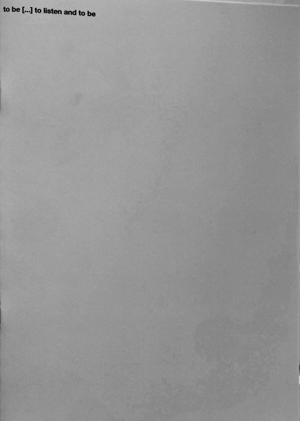 Bureau for Listening — to be […] to listen and to be