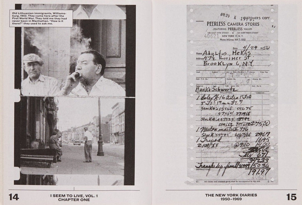 Jonas Mekas, I Seem to Live: The New York Diaries (1950 to 1969), Volume 1, inside pages 2