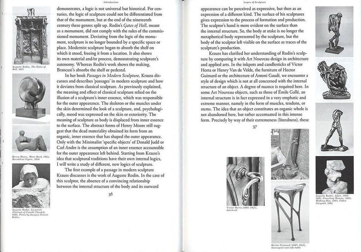 Ernst van Alphen, Seven Logics of Sculpture: Encountering Objects Through the Senses, inside pages 3