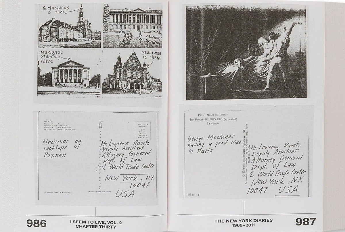 Jonas Mekas, I Seem to Live: The New York Diaries 1969 to 2011, Volume 2, inside pages 6