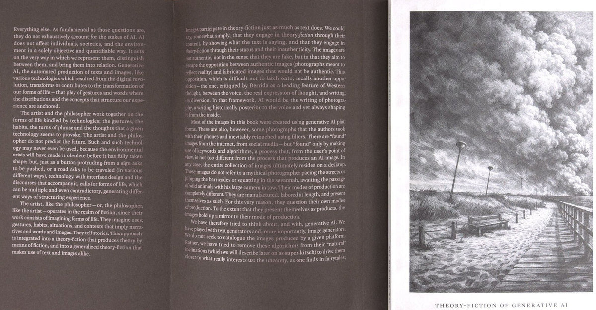 Pierre Cassou-Noguès & Gwenola Wagon, The Pyromaniac Images: Theory-Fiction of Generative AI, inside pages 10