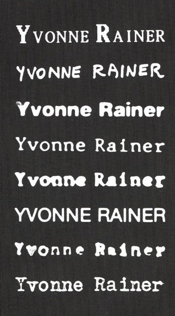 Privilege: An Yvonne Rainer Filmography, cover