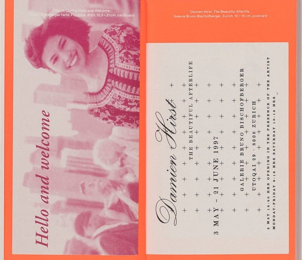 A Work Will Be Shown: Artist's Invitations and Announcements 1960 to 2020, inside pages 2