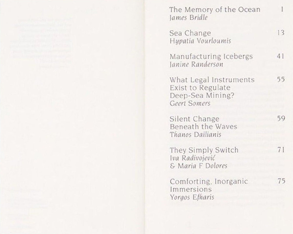 Mediterranean Icebergs: Invisible Connections Underwater, inside pages 2